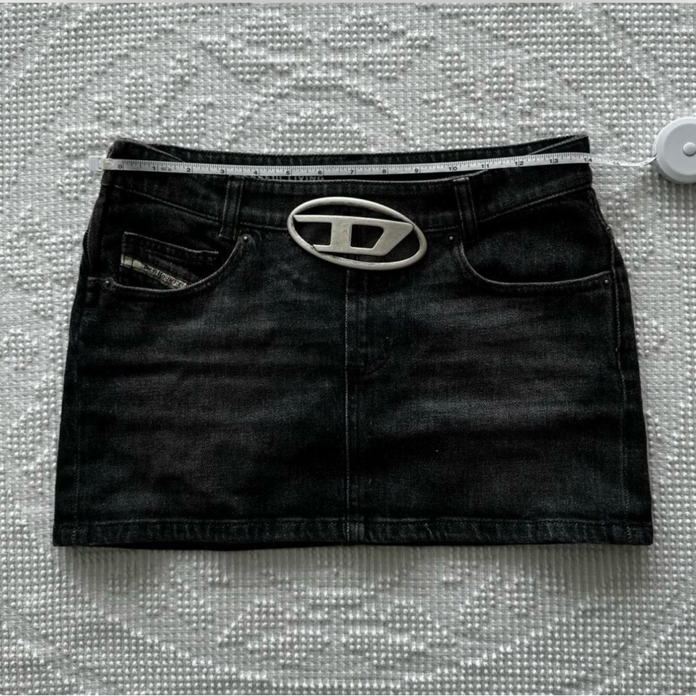 Diesel Black Mini Skirt with Belt Detail